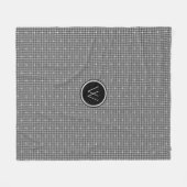 Grau mit Silver Accent Hahnentrittmuster Fleece Bl (Vorderseite (Horizontal))