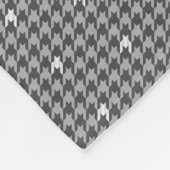 Grau mit Silver Accent Hahnentrittmuster Fleece Bl (Ecke)