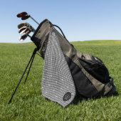 Grau mit Silver Accent Hahnentrittmuster Golf Hand Golfhandtuch (Gras)