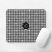 Grau mit Silver Accent Hahnentrittmuster Mousepad (Mit Mouse)