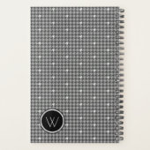Grau mit Silver Accent Hahnentrittmuster Planner Planer (Rückseite)