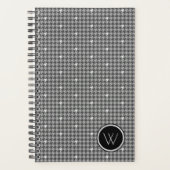 Grau mit Silver Accent Hahnentrittmuster Planner Planer (Vorderseite)