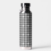 Grau mit Silver Accent Hahnentrittmuster Trinkflasche (Rechts)
