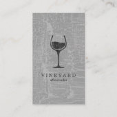 Grau mit Weinglas Visitenkarte (Vorderseite)