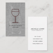 Grau mit Weinglas Visitenkarte (Vorne/Hinten)