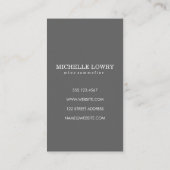 Grau mit Weinglas Visitenkarte (Rückseite)