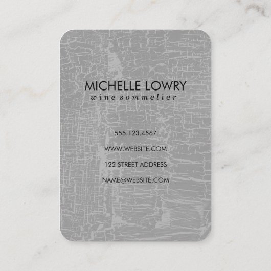 Grau mit Weinglas Visitenkarte (Rückseite)