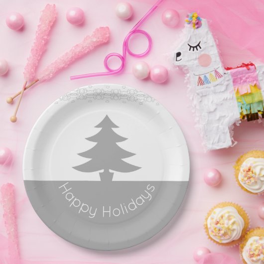 grau mit weiß pappteller (Party)