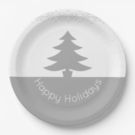 grau mit weiß pappteller