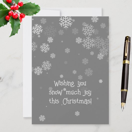 Grau mit weißen Schneeflocken Weihnachten