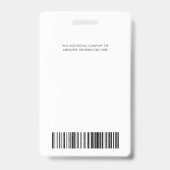 Grau | Mitarbeiter Foto ID Company Security Ausweis (Rückseite)