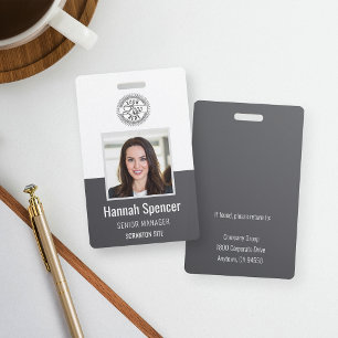 Grau Mitarbeiter-Foto-ID Unternehmenssicherheit Ausweis