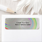 Grau-moderne Abstrakte Rücksendeadresse Etikett 2 (Insitu)