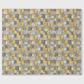 Grau | Modernes Imitat Glitzer & Opal Wrapping Pap Geschenkpapier (Flach)