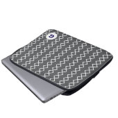 Grau Monogram Geometric Laptop Sleeve (Vorne Knopf)