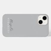Grau Monogram Moderne Minimalistische Weibchen Case-Mate iPhone Hülle (Rückseite (Horizontal))