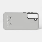 Grau Monogram Moderne Minimalistische Weibchen Samsung Galaxy Hülle (Rückseite (Horizontal))