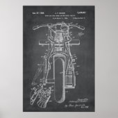 Grau | Motorradpatent Poster (Vorne)