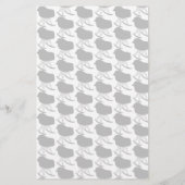 Grau-Muster Silhouette Mitte des 20. Jahrhunderts (Rückseite)