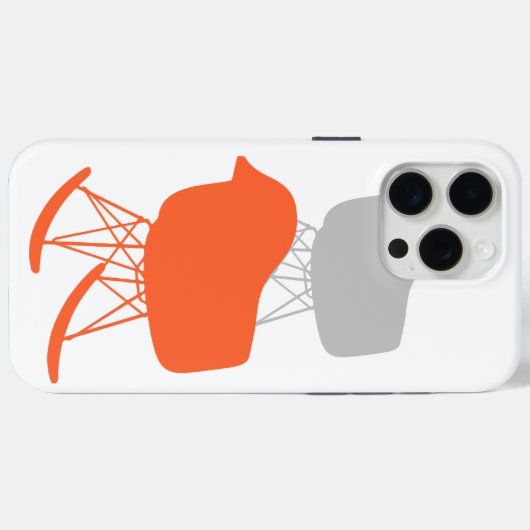 Grau-Muster Silhouette Mitte des 20. Jahrhunderts Case-Mate iPhone Hülle (Rückseite (Horizontal))