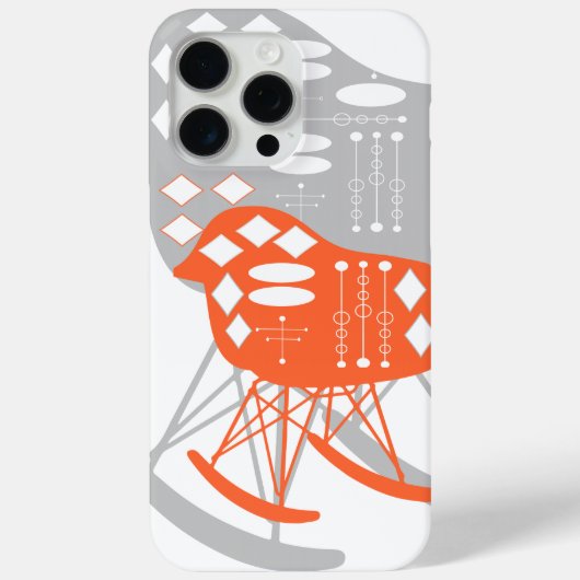 Grau-Muster Silhouette Mitte des 20. Jahrhunderts Case-Mate iPhone Hülle (Rückseite)