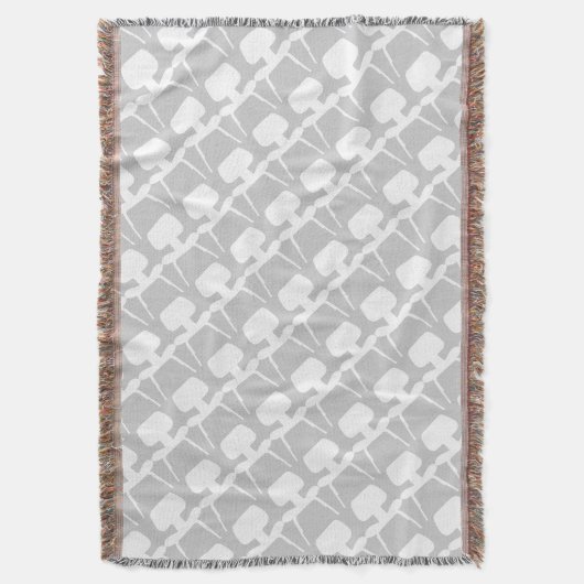 Grau-Muster Silhouette Mitte des 20. Jahrhunderts Decke (Vorderseite Vertikal)