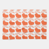 Grau-Muster Silhouette Mitte des 20. Jahrhunderts Geschirrtuch (Horizontal)