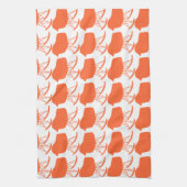 Grau-Muster Silhouette Mitte des 20. Jahrhunderts Geschirrtuch (Vertikal)