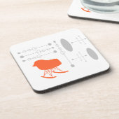 Grau-Muster Silhouette Mitte des 20. Jahrhunderts Getränkeuntersetzer (Linke Seite)