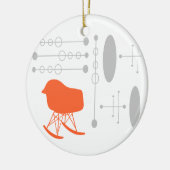 Grau-Muster Silhouette Mitte des 20. Jahrhunderts Keramikornament (Links)