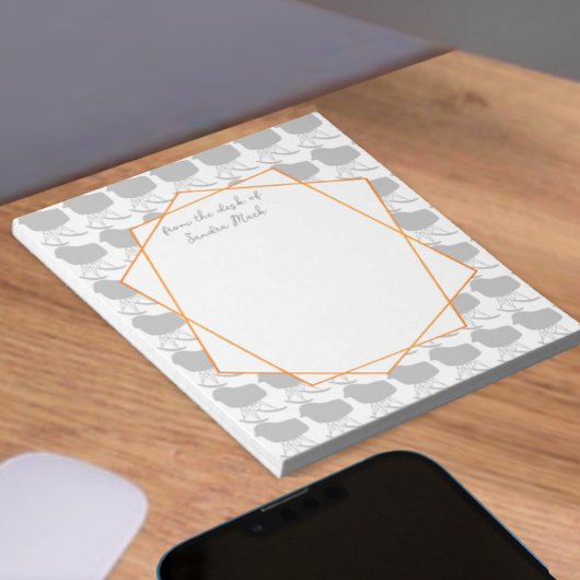 Grau-Muster Silhouette Mitte des 20. Jahrhunderts Notizblock