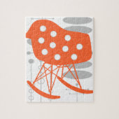 Grau-Muster Silhouette Mitte des 20. Jahrhunderts Puzzle (Vertikal)