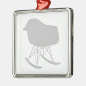 Grau-Muster Silhouette Mitte des 20. Jahrhunderts Silbernes Ornament (Links)