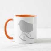Grau-Muster Silhouette Mitte des 20. Jahrhunderts Tasse (Links)