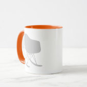 Grau-Muster Silhouette Mitte des 20. Jahrhunderts Tasse (Vorderseite Links)