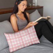 Grau n n White Watercolor Gingham Schachbrettmuste Kissenbezug