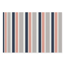 Grau Navy Blue Pink Coastal Stripes Muster