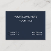 Grau Navy Blue Pink Coastal Stripes Muster Visitenkarte (Rückseite)