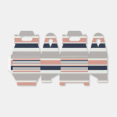 Grau Navy Blue Pink Küste Streifen Geschenkschachtel (Ungefaltet)