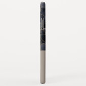 Grau & Navy Blütenblume | PERSONALISIERT Case-Mate iPhone Hülle (Hinten/Rechts)