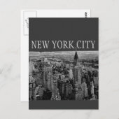 Grau New York City Panorama Postkarten (Vorne/Hinten)