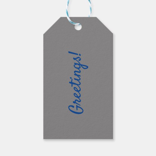 Grau-Nr.2, Gray-Gift-Tag Geschenkanhänger (Vorderseite)