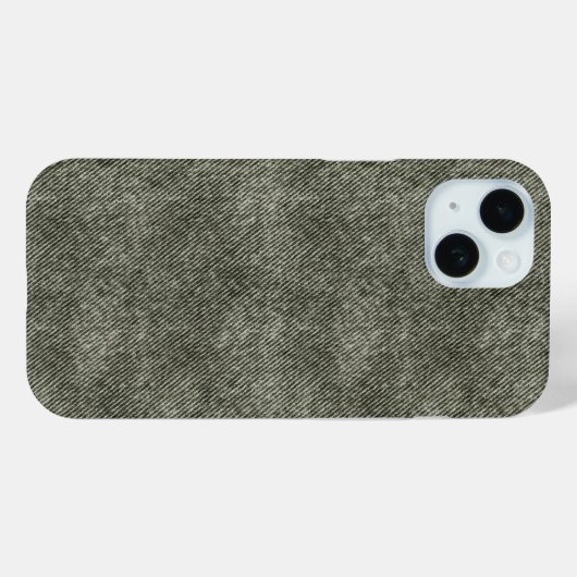 Grau Olive Denim Pattern Case-Mate iPhone Hülle (Rückseite (Horizontal))
