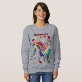 (Grau) Oma Unicorn Sweatshirt (Vorne ganz)