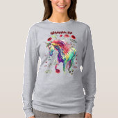 (Grau) Oma Unicorn T-Shirt (Vorderseite)