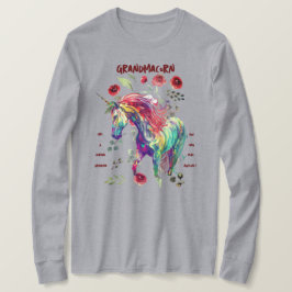 (Grau) Oma Unicorn T-Shirt