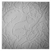 Grau Ombre Eichhörnchen Woodland Embossed Acorn Ea Fliese (Vorderseite)