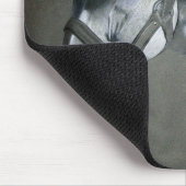 Grau on Gray Equine Art Mousepad (Ecke)