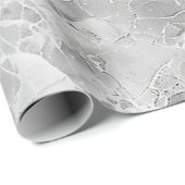 Grau opulent Marmor Whirl Matte Wrapping Paper Geschenkpapier (Rolleneckpunkt)