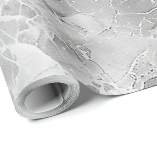 Grau opulent Marmorspeckpapier Geschenkpapier (Rolleneckpunkt)